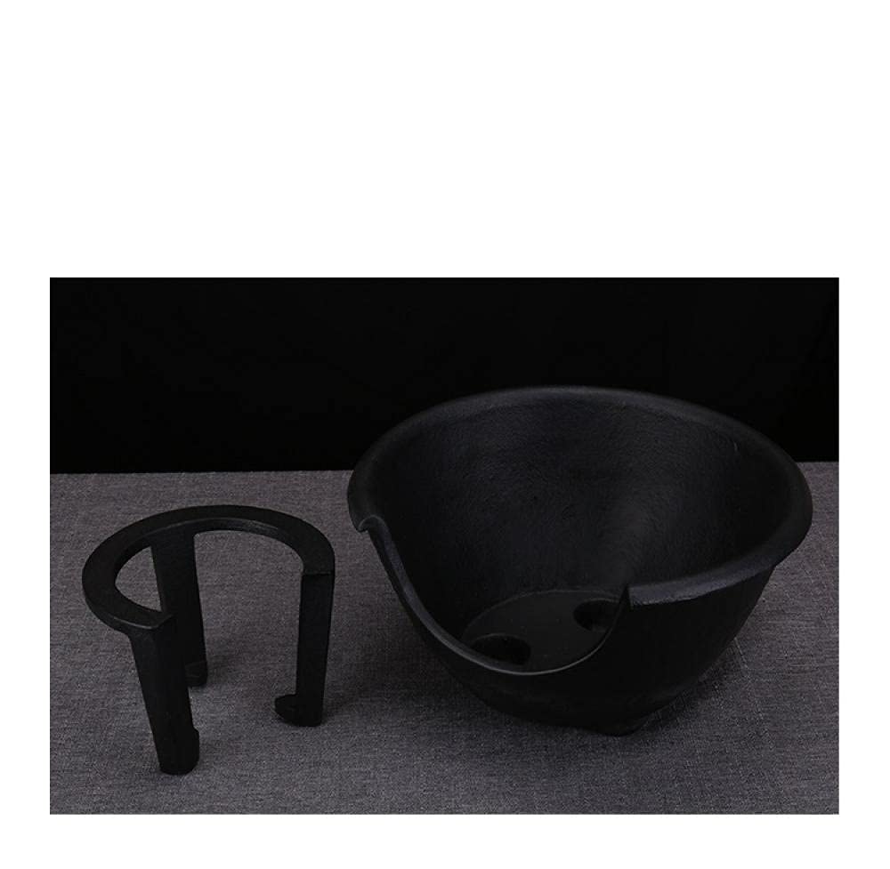 Vintage Cast Iron Charcoal Stove - Outdoor Tea Brewing & Cooking Furnace with Iron Pot Set - Perfect for Camping, BBQ, and Traditional Kung Fu Tea Ceremonies