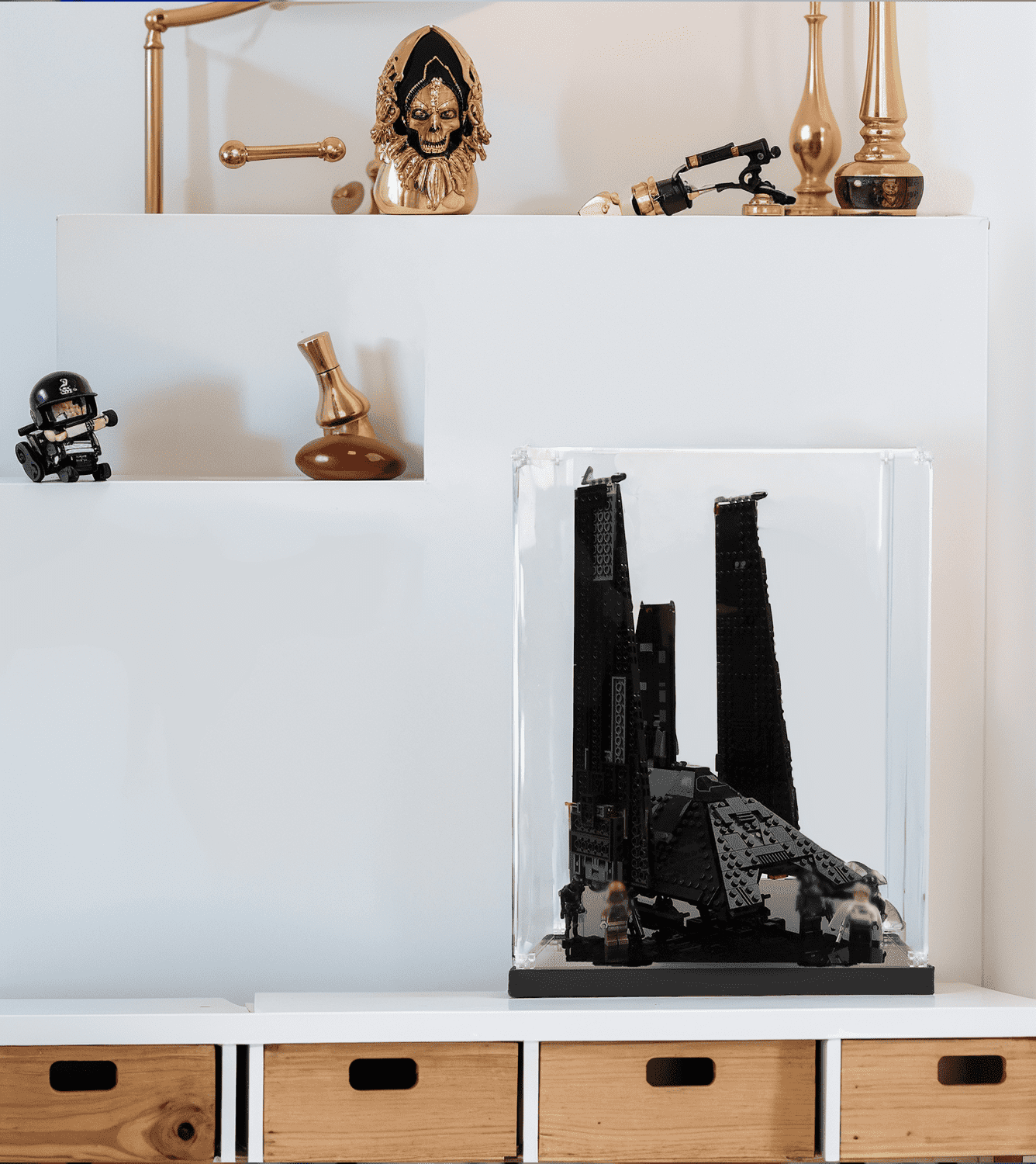 LEGO Star Wars Krennic's Imperial Shuttle 75156 Display Case - Protective Showcase for Collectible LEGO Sets - Perfect for Home Decoration & Model Preservation