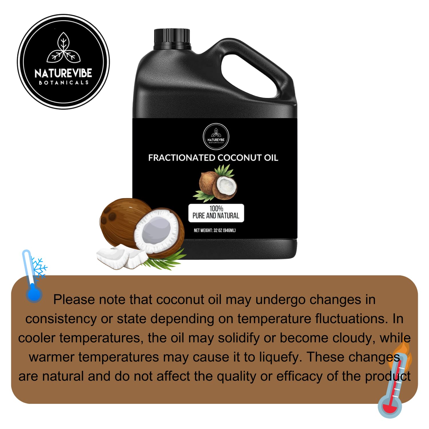 Organic Neem Oil & Fractionated Coconut Oil 32oz Duo - Cold Pressed, Unrefined for Hair, Skin & Nail Care | Natural Moisturizer for Dry Scalp, Massage & DIY Beauty Recipes