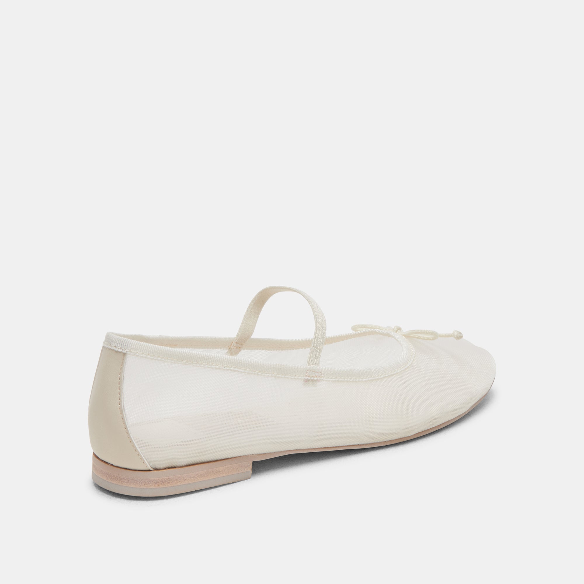 Cadel Women's Ballet Flats - Ivory Mesh Comfortable Slip-On Shoes for Casual Wear, Work & Travel