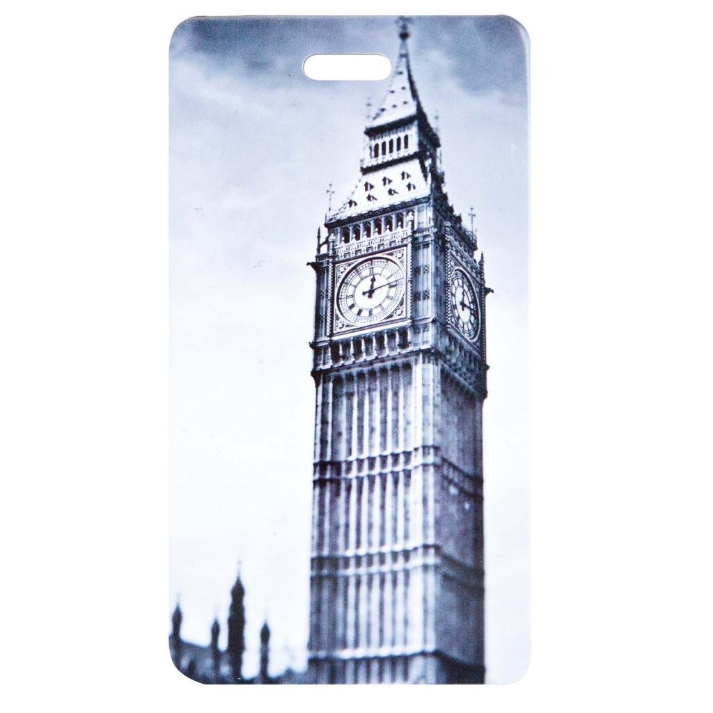 Premium Unisex Big Ben Luggage Tag with Flexible Plastic Loop Strap - Durable Travel Accessory for Suitcases, Backpacks & Carry-On Bags