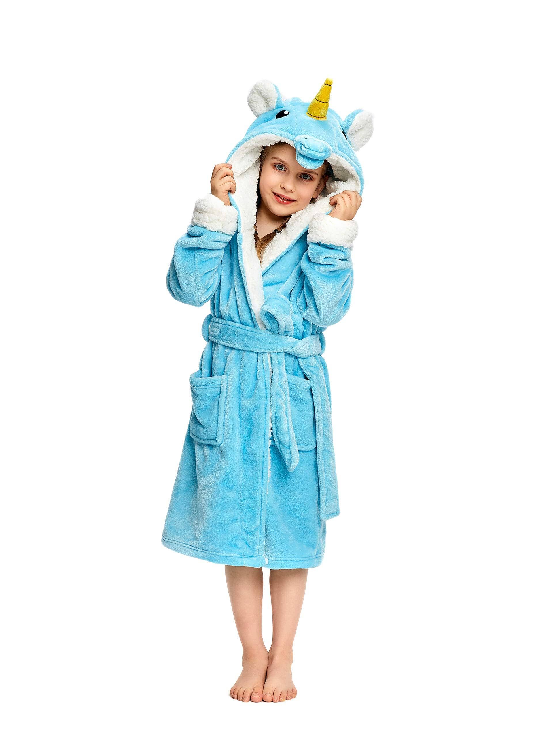 Soft & Cozy Princess Unicorn Bathrobe for Kids - Fast Priority Shipping - Perfect for Birthday Gifts, Spa Days & Bedtime Comfort