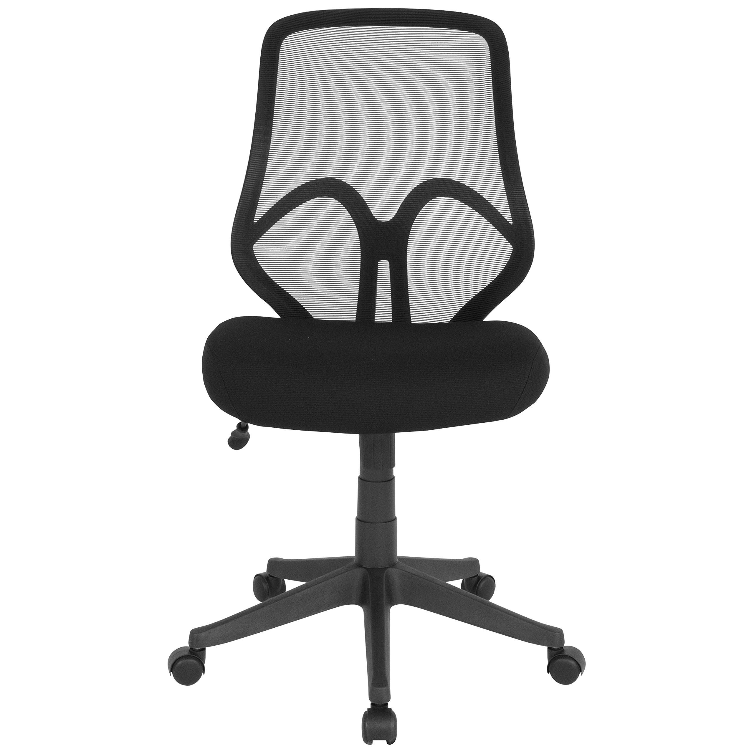 Ergonomic High Back Black Mesh Office Chair with Lumbar Support - Adjustable Swivel Task Chair for Home & Office Workspace, Gaming, and Long Hours Sitting Comfort