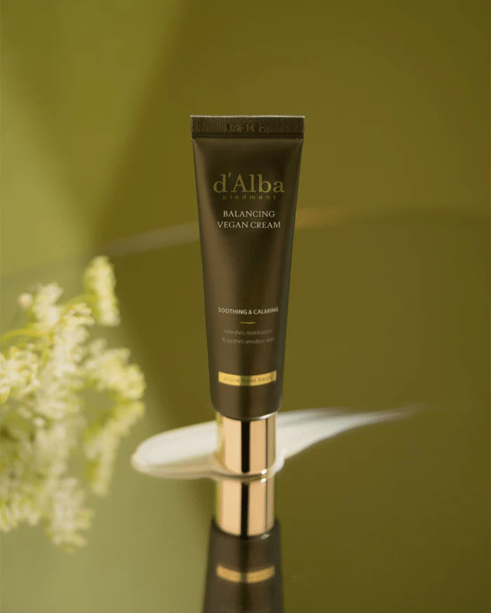 d'Alba Mild Skin Balancing Vegan Cream 55ml - Hydrating Face Moisturizer for Sensitive Skin | Cruelty-Free & Plant-Based Skincare | Perfect for Daily Use & Nighttime Routine
