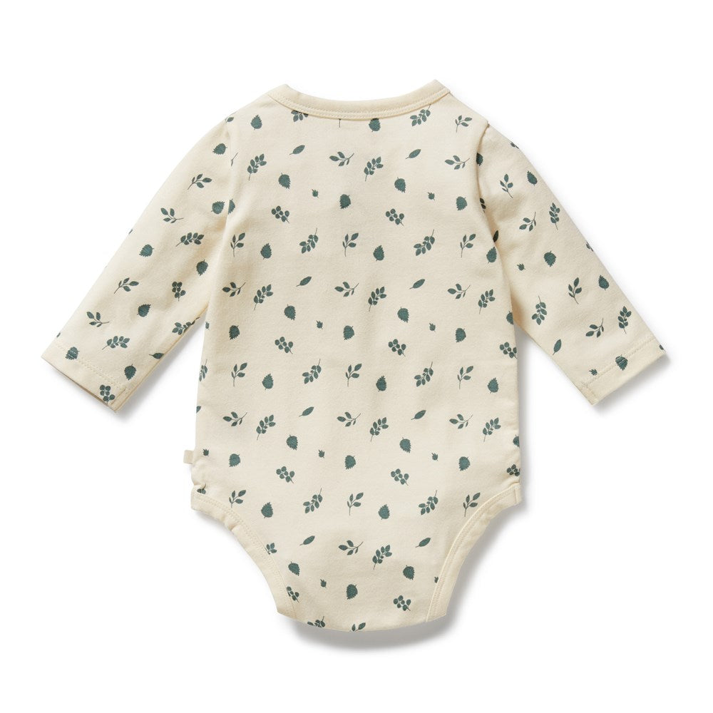 Organic Baby Bodysuit - Twilight Leaf Print - Soft & Breathable Cotton for Newborns & Infants - Perfect for Everyday Wear, Playtime & Photo Shoots