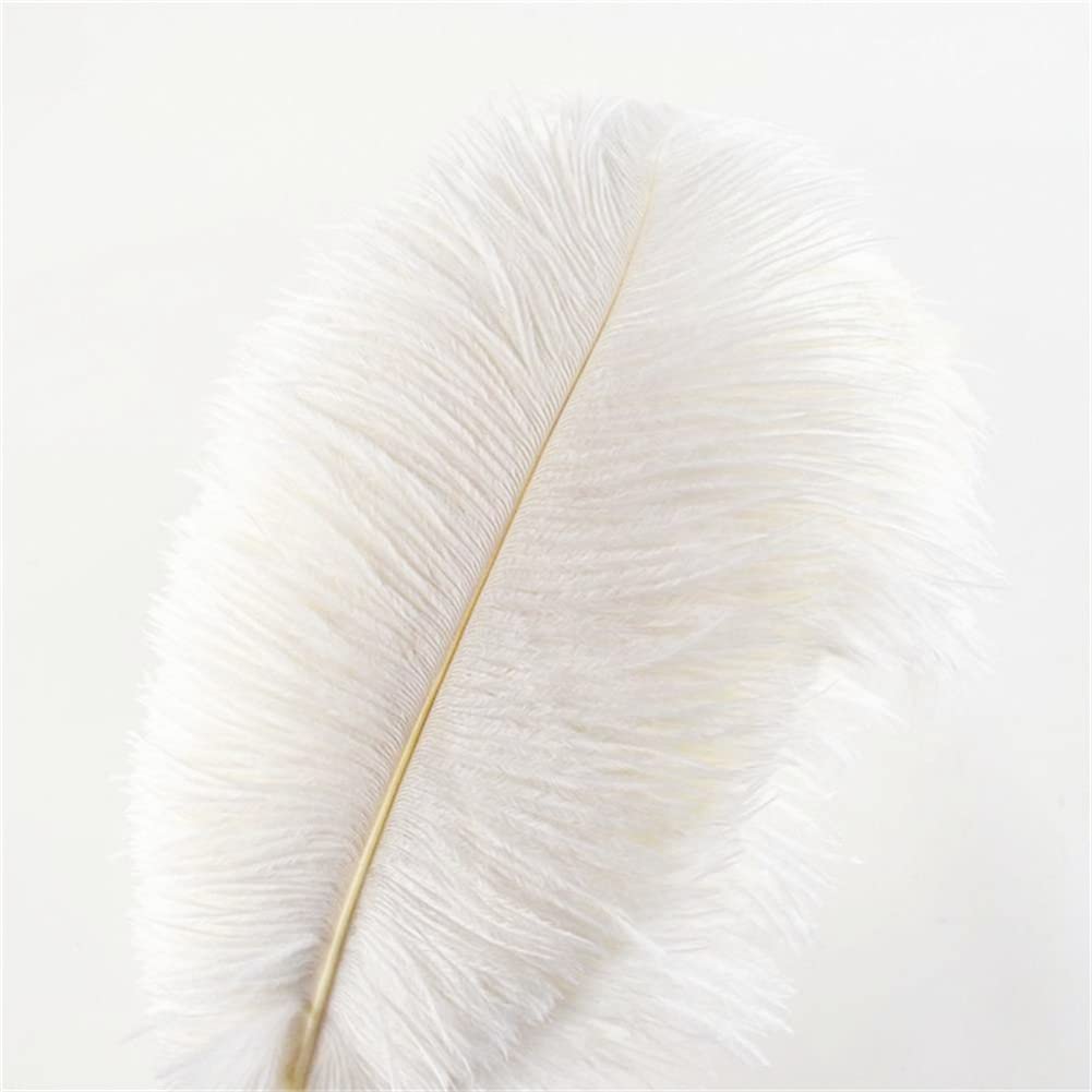 Premium White Ostrich Feathers for Wedding Centerpieces, Party Decor, Easter & Gatsby Themed Events - 22-24 Inch Long - Elegant Home & Event Decoration