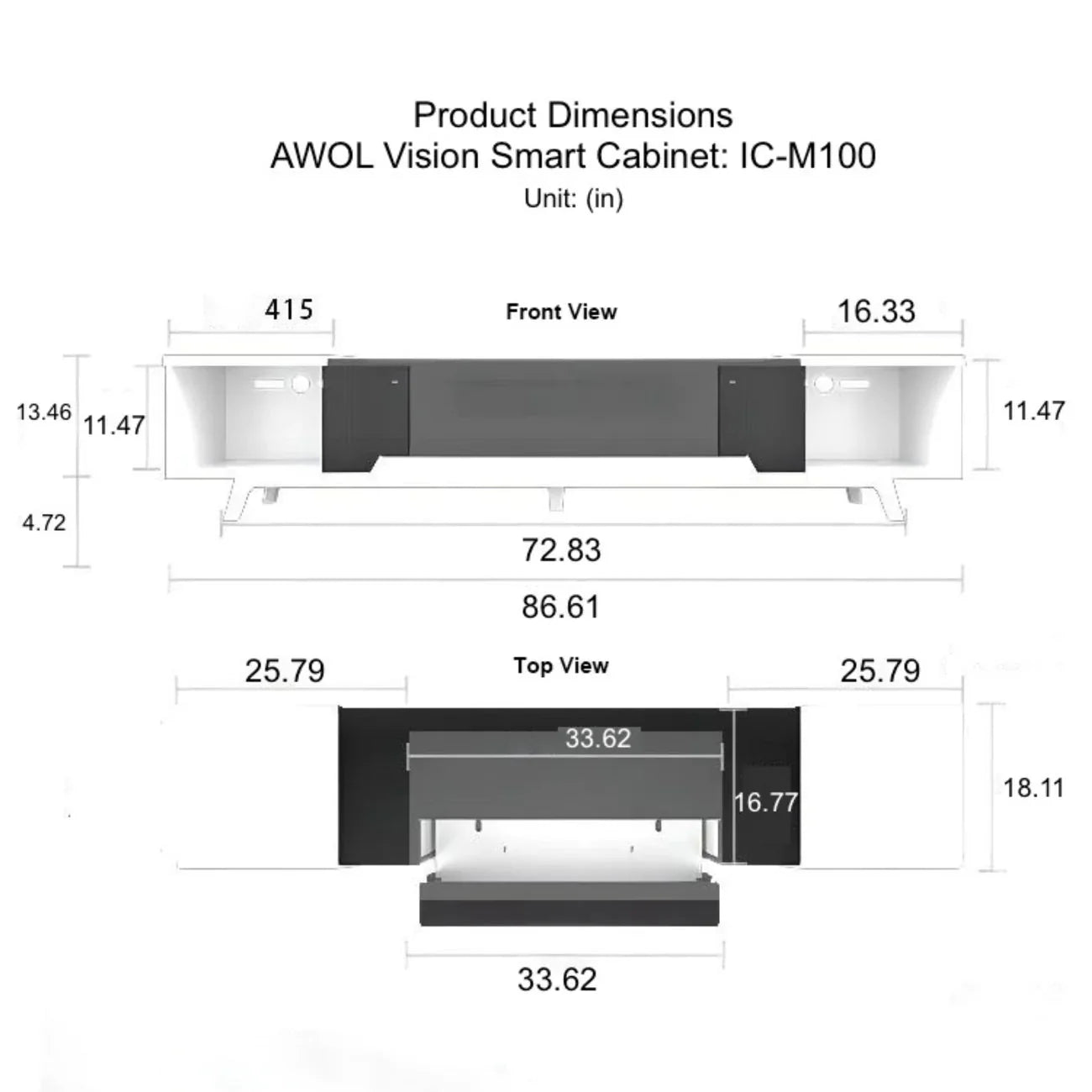 AWOL Vision SMART CABINET - Premium Home Theater Storage Solution for Projectors & Media Devices | Perfect for Living Room & Home Cinema Setup