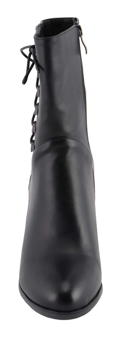 Milwaukee Leather Women's Black Lace-Up Fashion Motorcycle Boots MBL9436 - Stylish & Comfortable Riding Boots for Bikers & Outdoor Enthusiasts