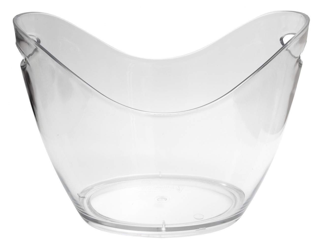 8L Clear Plastic Wine & Champagne Cooler Bucket for Parties & Events