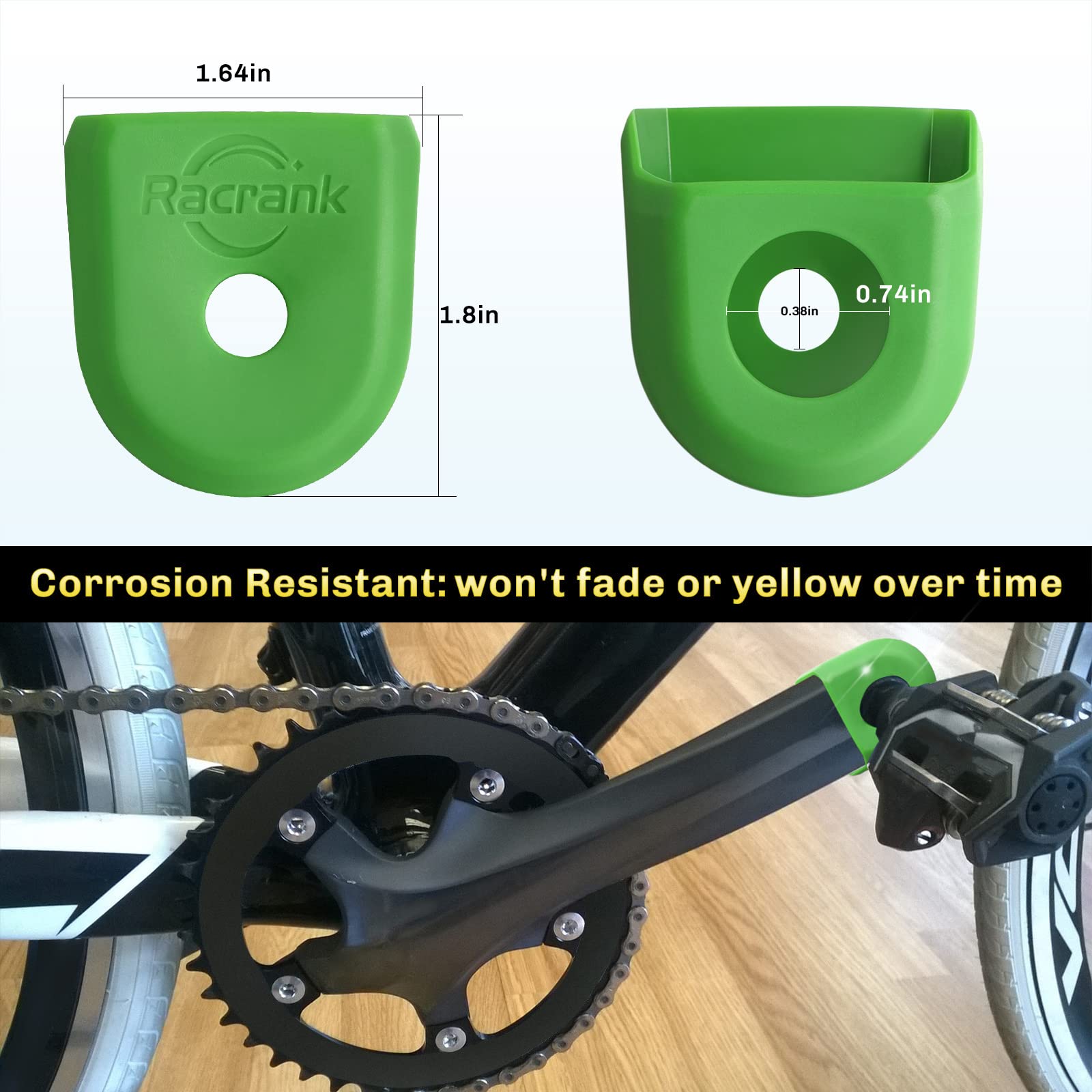 Universal Bike Crank Boots Protectors - Durable Mountain & Road Bicycle Crank Cover Set (2 Pack) - Prevent Scratches & Damage for MTB, Commuter & Cycling Enthusiasts