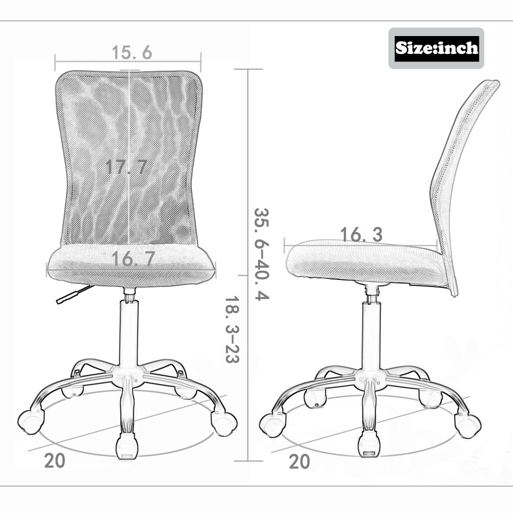Ergonomic Office Chair Set of 3 - Adjustable Lumbar Support Swivel Rolling Mesh Computer Desk Chairs for Adults, Mid Back Executive Chairs with Breathable Mesh Back (Black) - Perfect for Home Office, Gaming Setup & Workspace Comfort