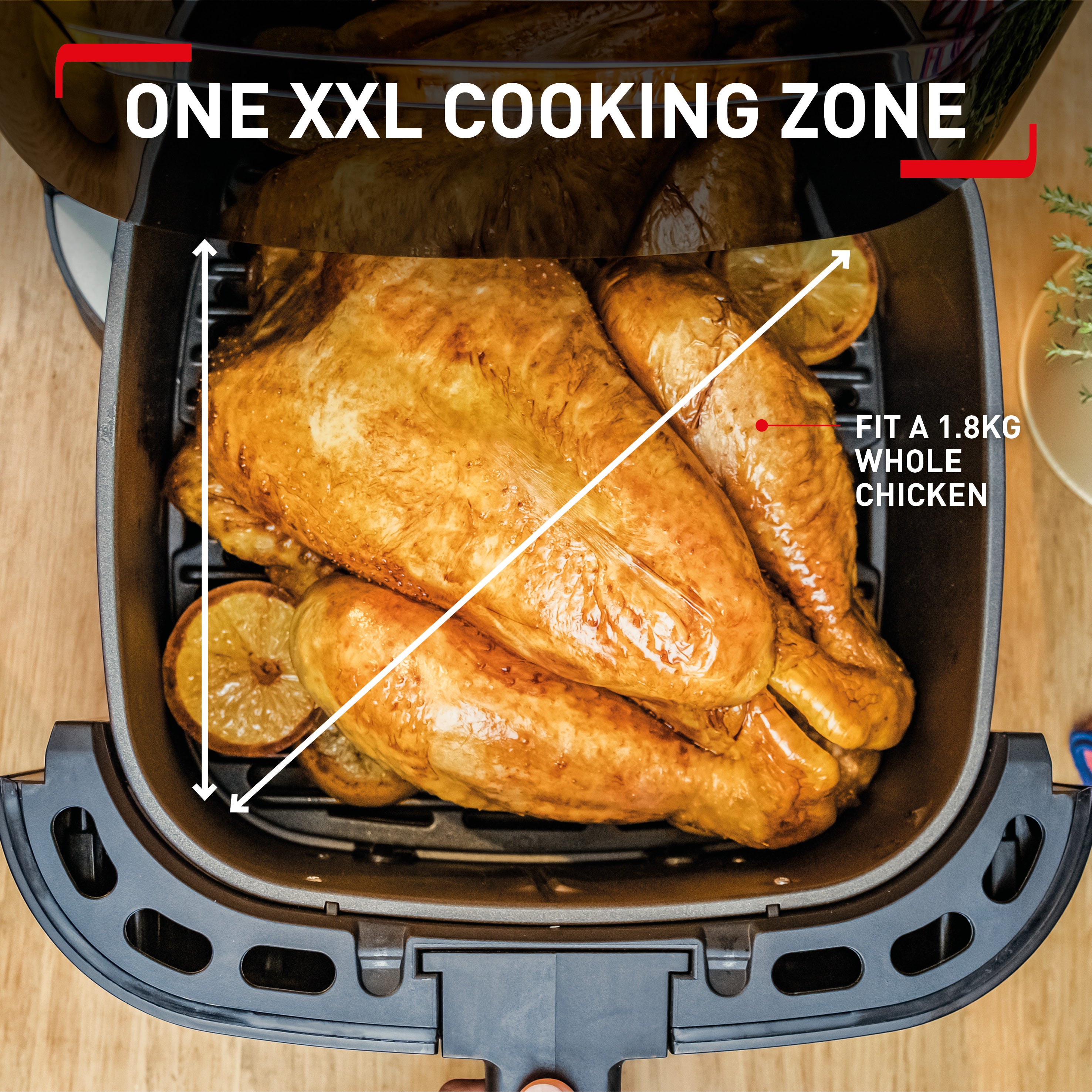 Tefal Easy Fry & Grill XXL Black Air Fryer EY8018 - 5.2L Large Capacity, 1700W, 8-in-1 Functions for Healthy Frying, Grilling, Roasting - Perfect for Family Meals, Parties & Quick Snacks