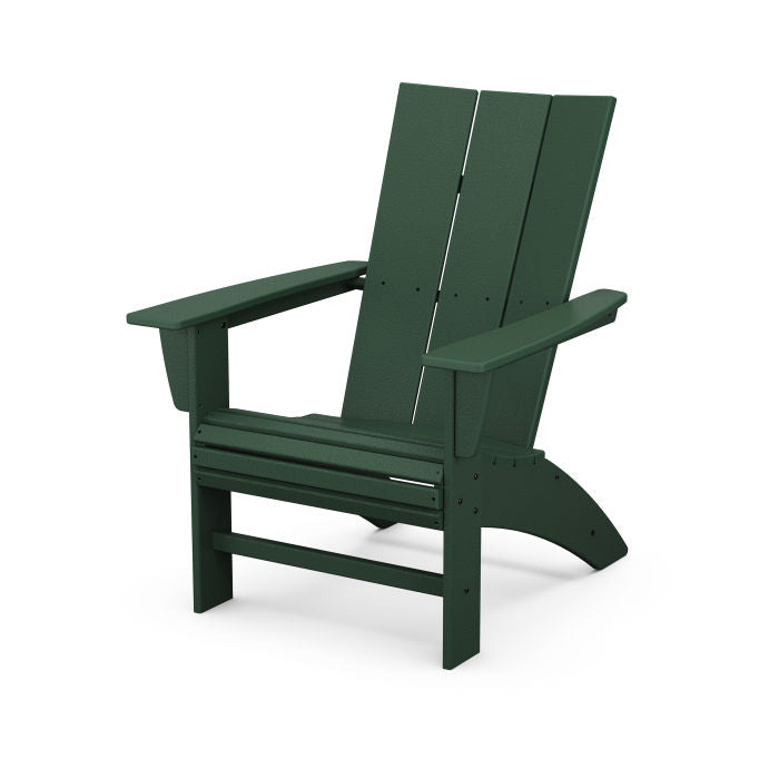 POLYWOOD Modern Curveback Adirondack Chair - Weather-Resistant Outdoor Furniture for Patio, Poolside & Garden Relaxation