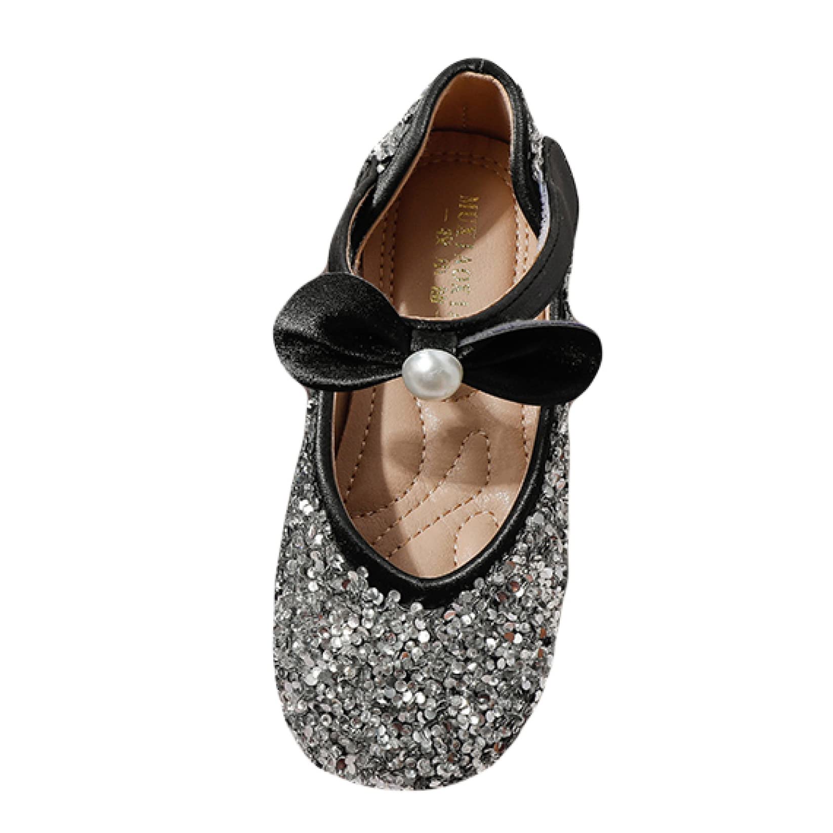 ChyJoey Girls Mary Jane Flat Shoes with Sequins & Glitter - Princess Wedding Party Dress Ballet Flats for Toddler/Little Kid/Big Kid - Perfect for Birthday, Pageant, Flower Girl & Special Occasions