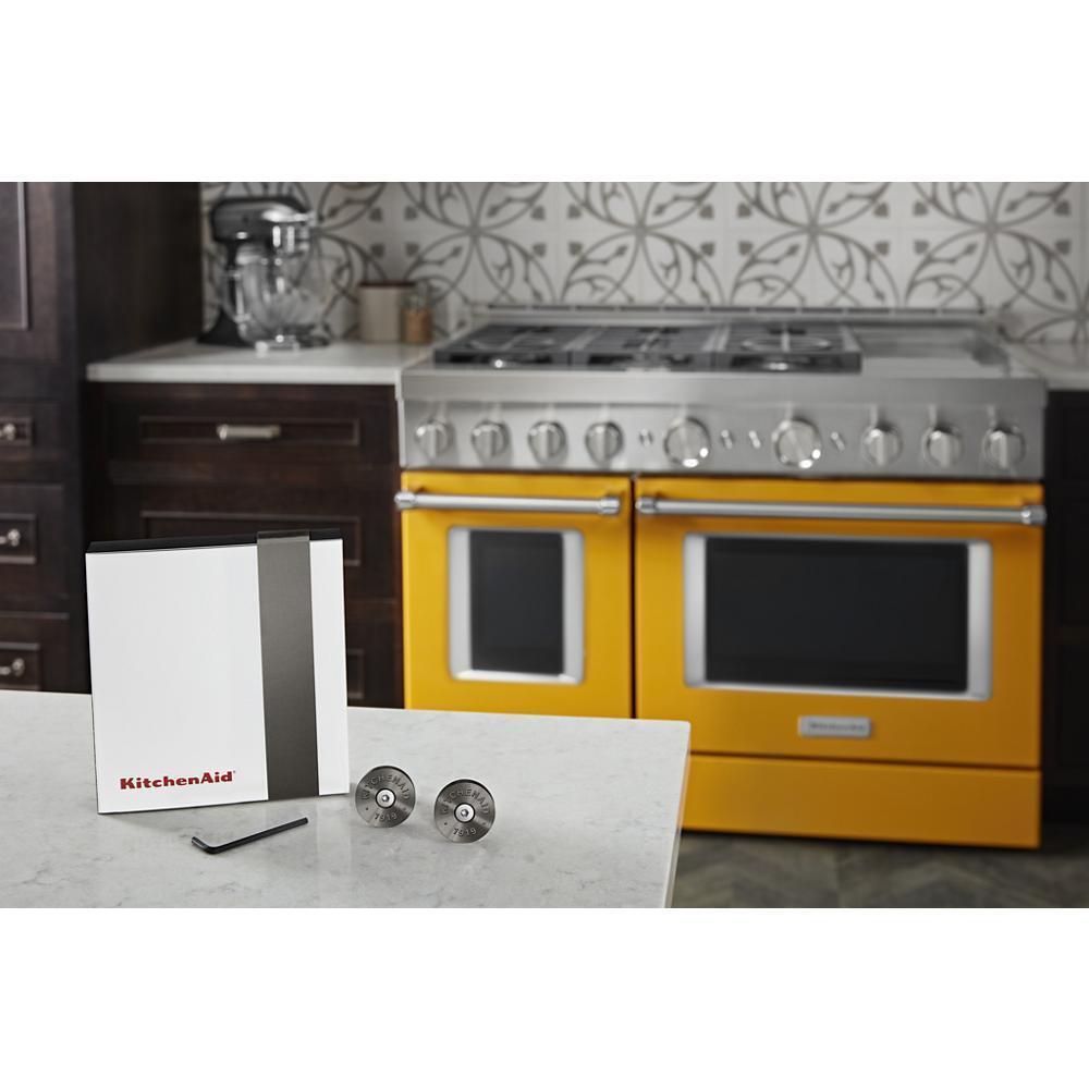 KitchenAid® Commercial Style Range Handle Medallion Kit - Amana W11368841BO Replacement Part for Stove & Oven Repair - Perfect for Home Kitchen Upgrades