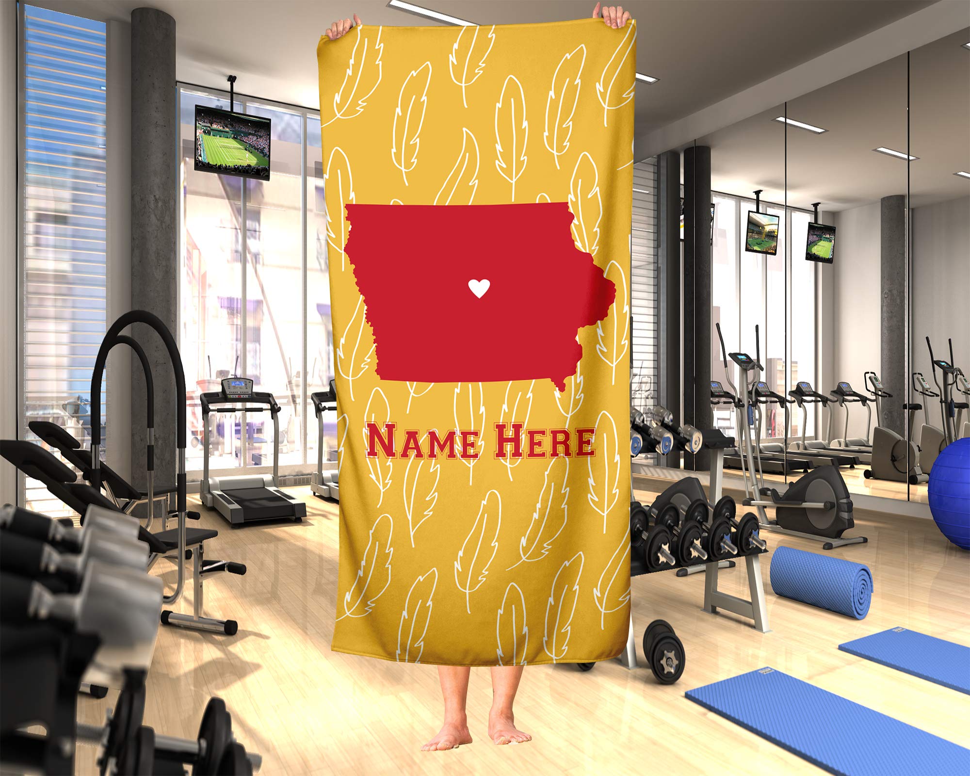 Custom Iowa State Pride Beach & Bath Towel - Personalized Medium & Large Towels for Adults, Kids, College Football & Basketball Fans - Perfect for Gameday, Beach Trips, Poolside Lounging & Home Decor