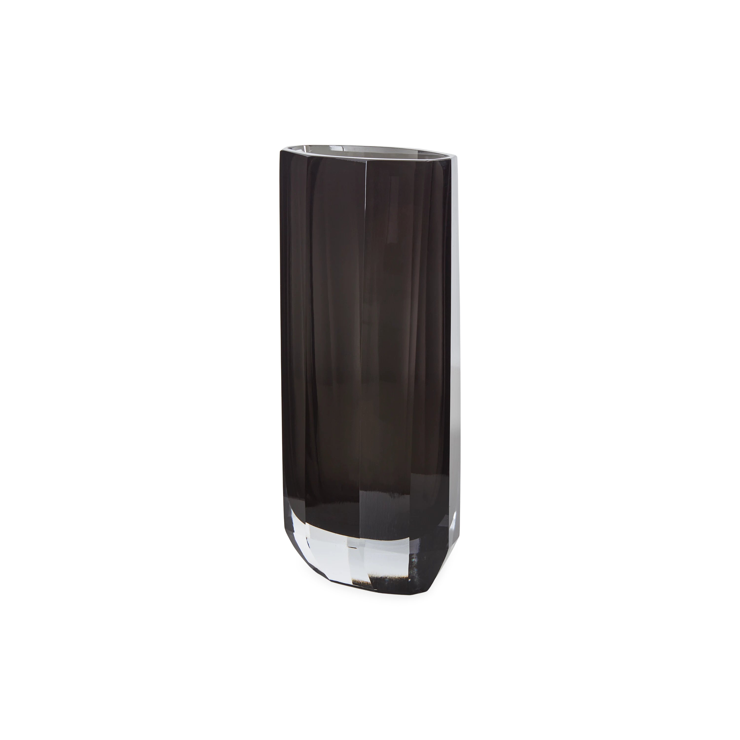 Elegant Faceted Glass Vase for Flowers - Modern Home Decor Centerpiece for Dining Table, Wedding, and Living Room