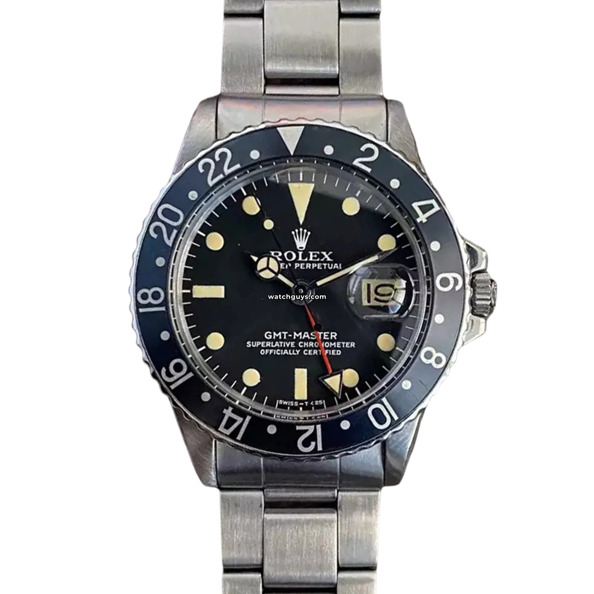 Authentic Rolex GMT-Master 1675 Men's Luxury Watch - Black Dial, Stainless Steel - Perfect for Travel, Business & Collectors
