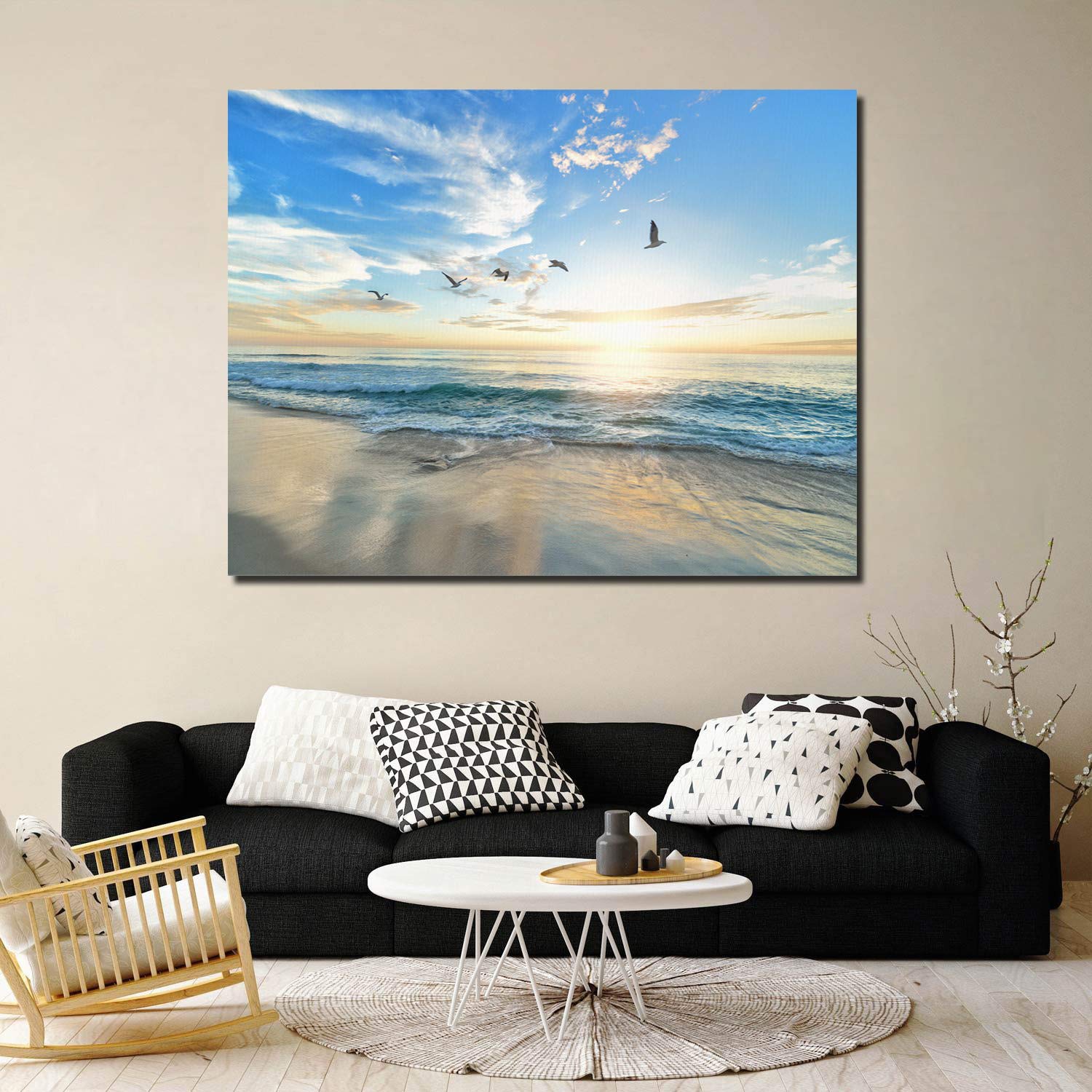 Sunset Beach Canvas Wall Art - 12