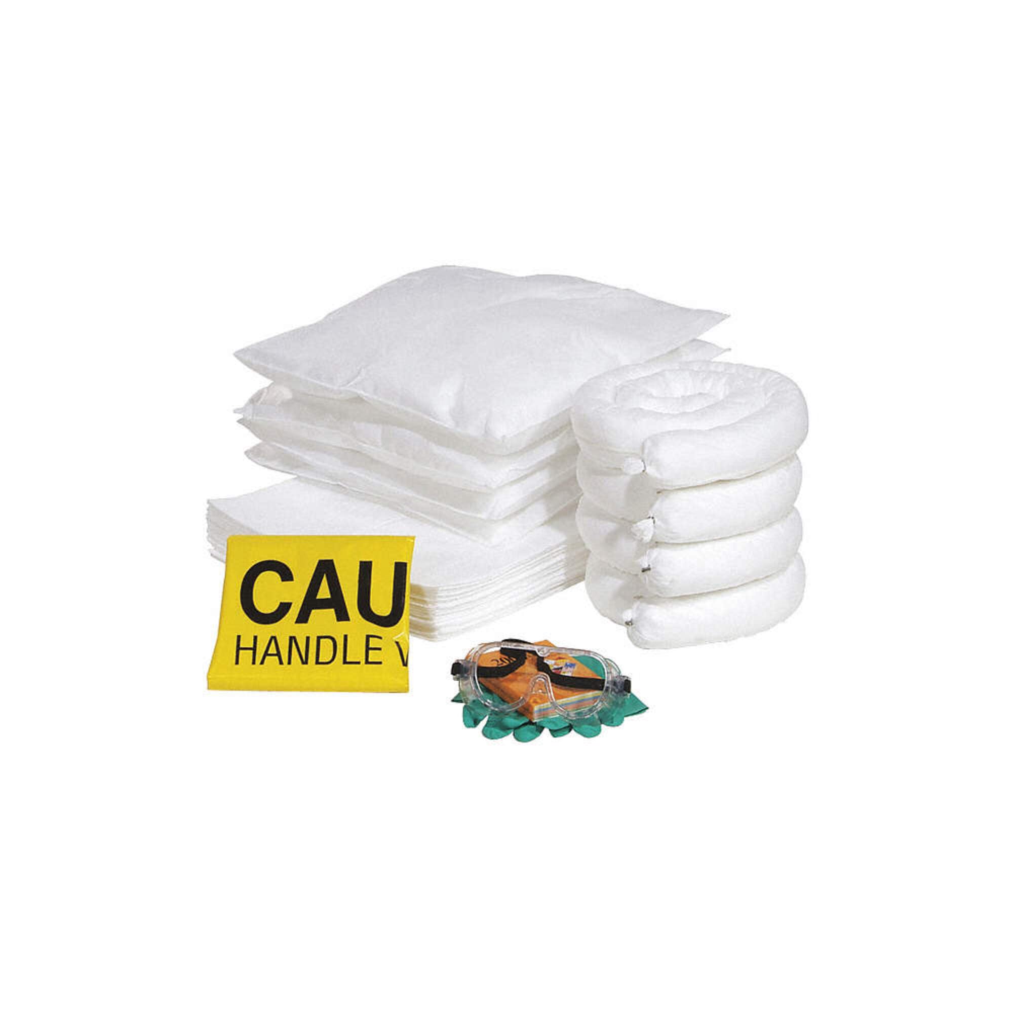 SpillTech Oil-Only 30-Gallon Spill Kit Refill - 47 Pieces (RSPKO-30) | Industrial & Workshop Oil Spill Cleanup Solution