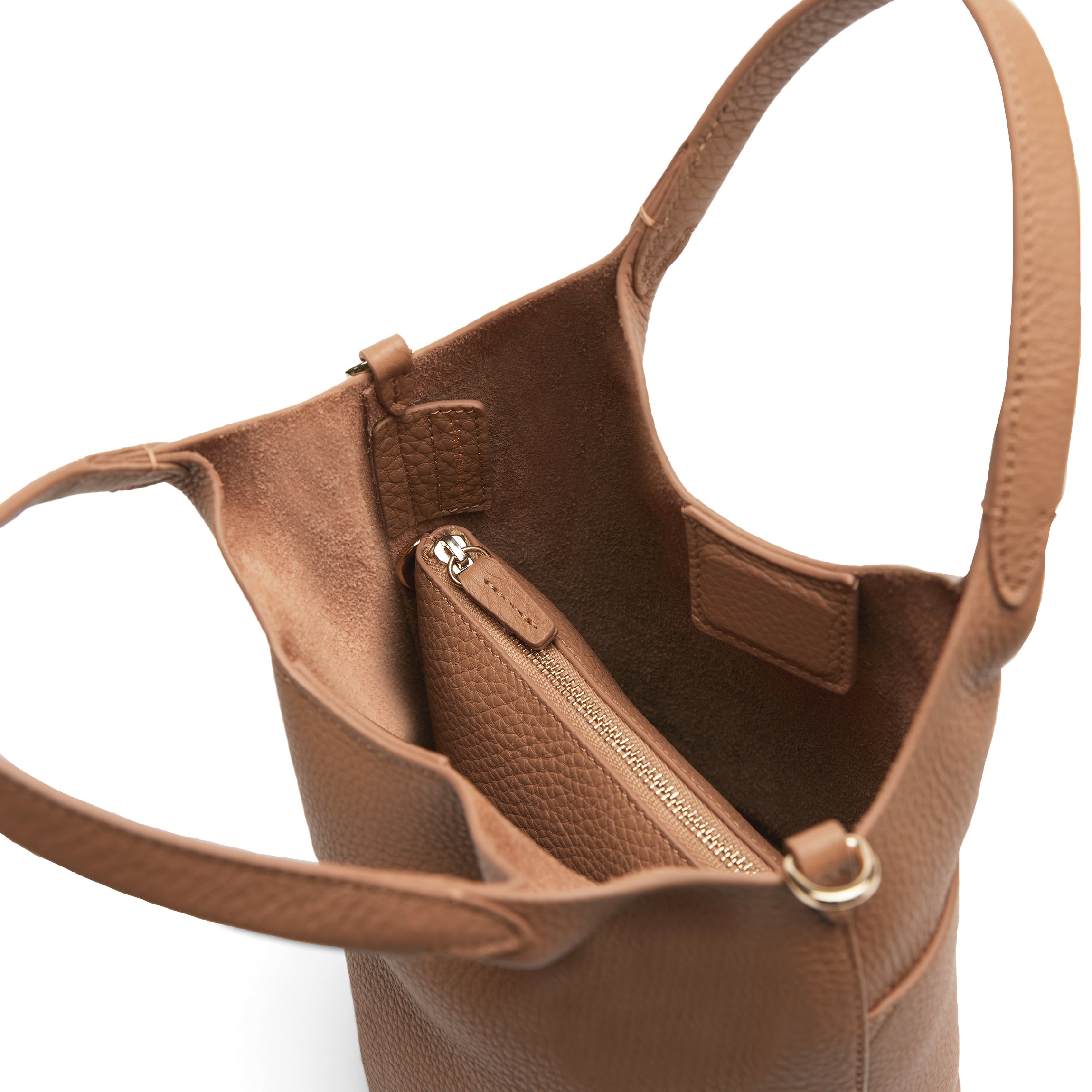 Mia Small Bucket Tote Bag in Camel Color - Stylish & Spacious Handbag for Women | Perfect for Work, Travel & Everyday Use