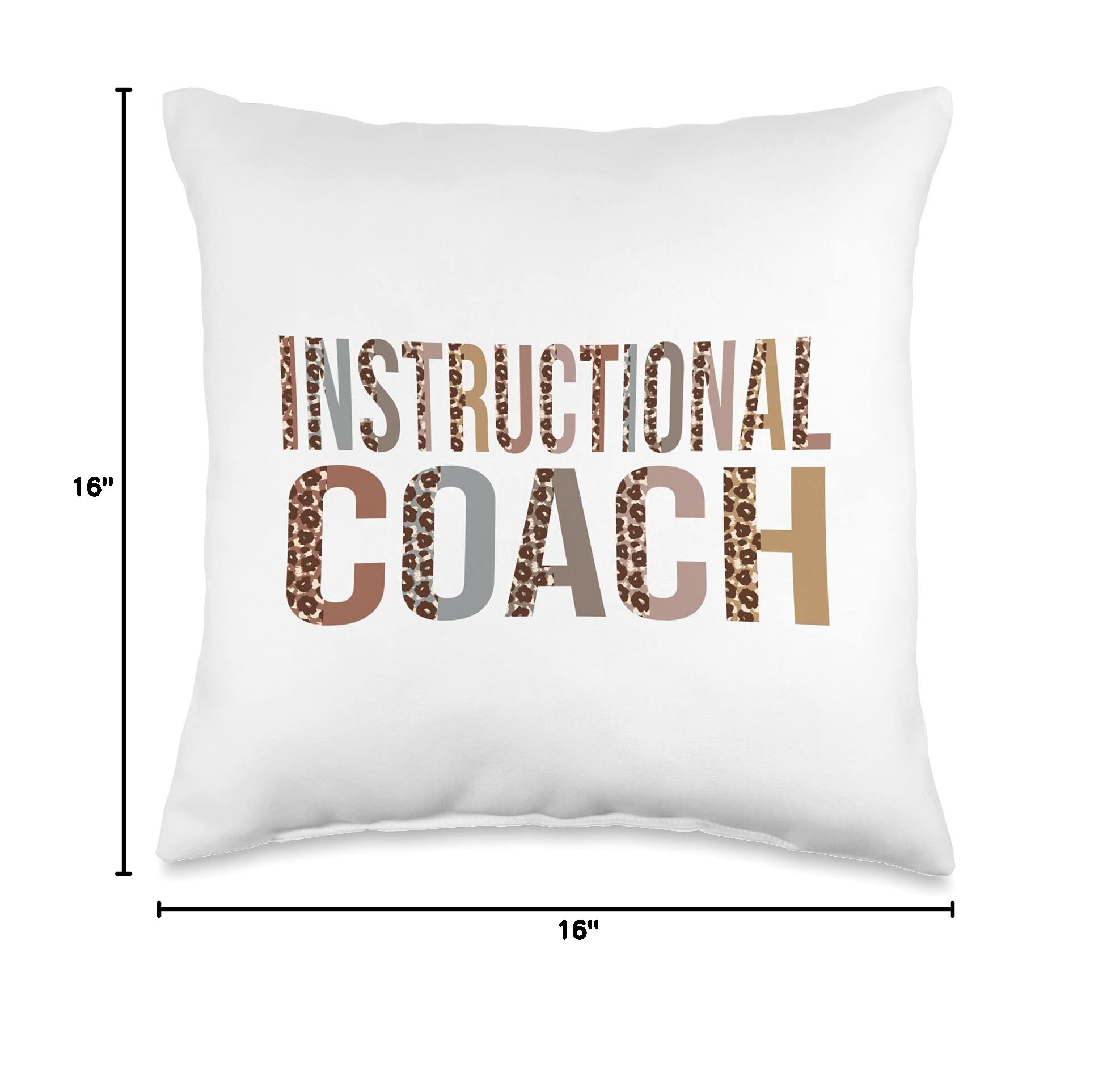 Funny Leopard Print Throw Pillow - Motivational Teacher Gift & Classroom Decor for Back to School, Office, or Home Decor