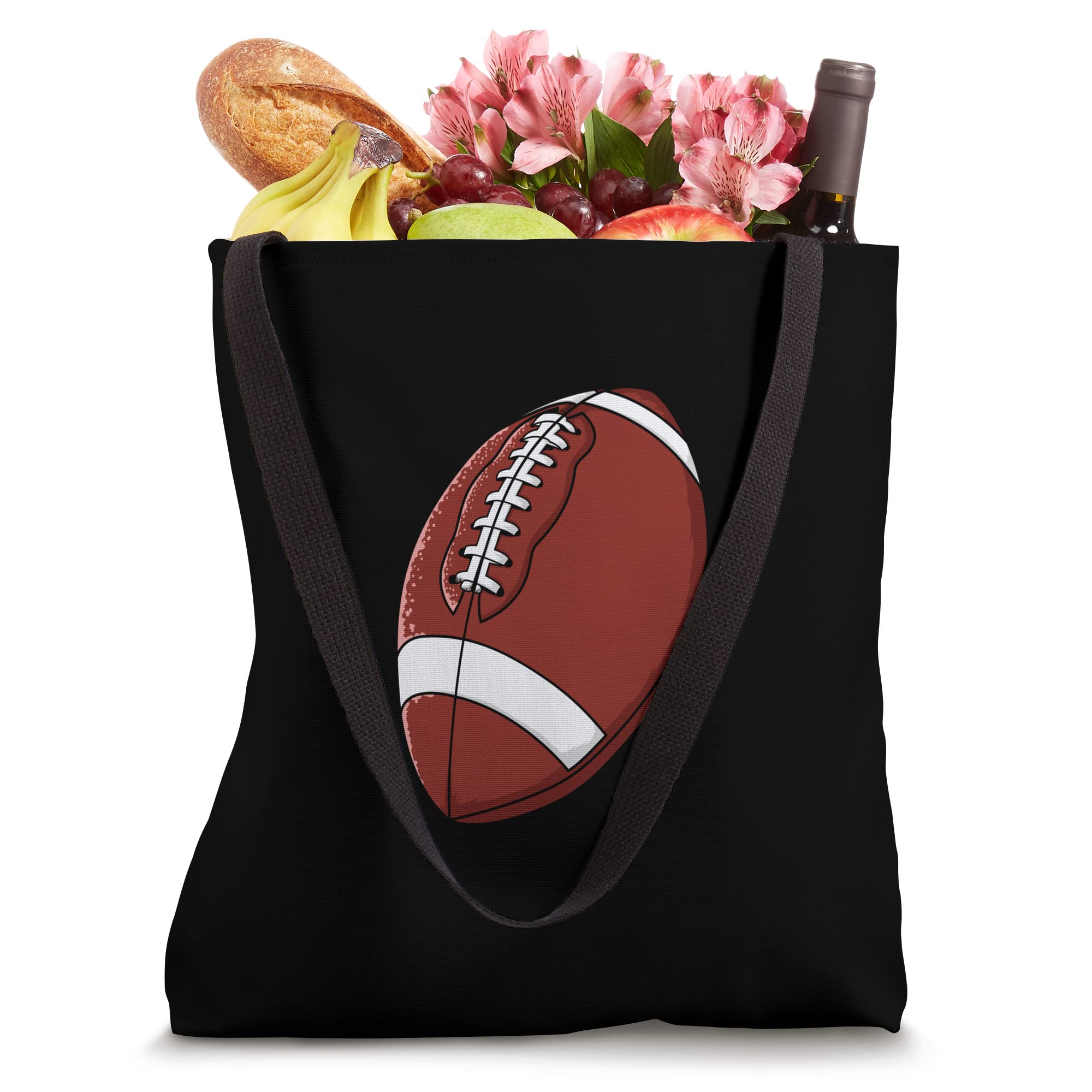 Premium Football Themed Tote Bag - Durable & Stylish Sports Carryall for Fans, Games, and Everyday Use - Perfect for Tailgating, Shopping, and Beach Trips