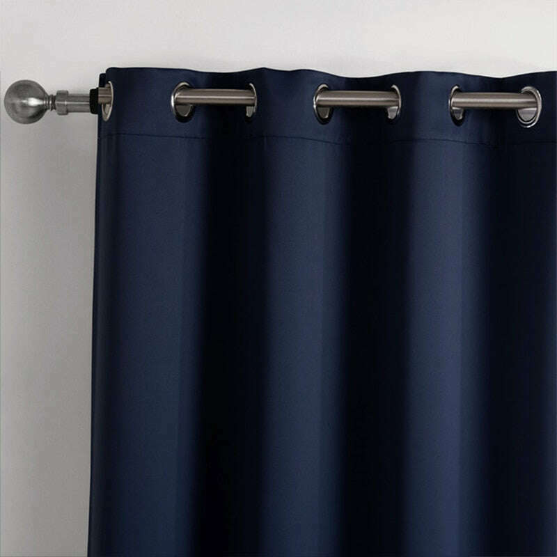 Jason Modern Plain Blackout Curtains - Light Blocking Thermal Insulated Window Drapes in Blue for Bedroom, Living Room & Nursery (Blackout Curtains for Better Sleep & Energy Efficiency)