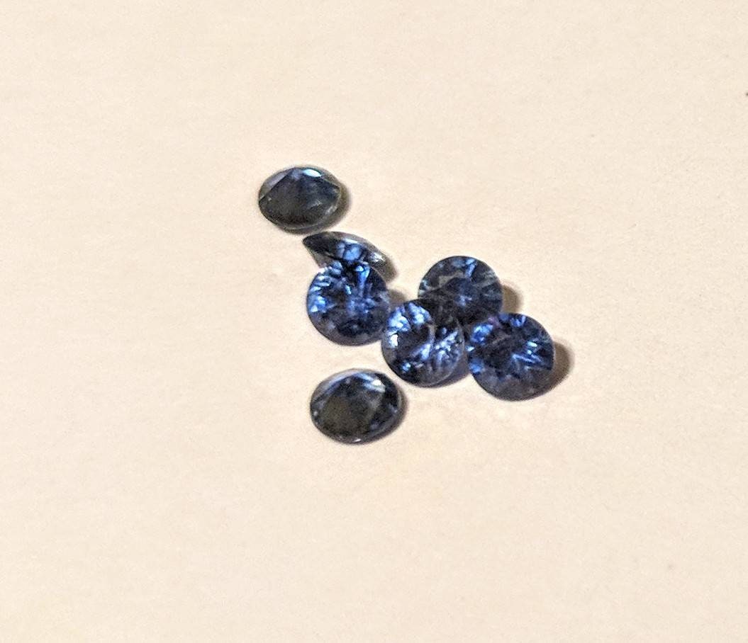 Wholesale Natural Medium Dark Blue Sapphire 2-4mm Round VS Loose Stone - September Birthstone for Jewelry Making, Engagement Rings & Custom Designs