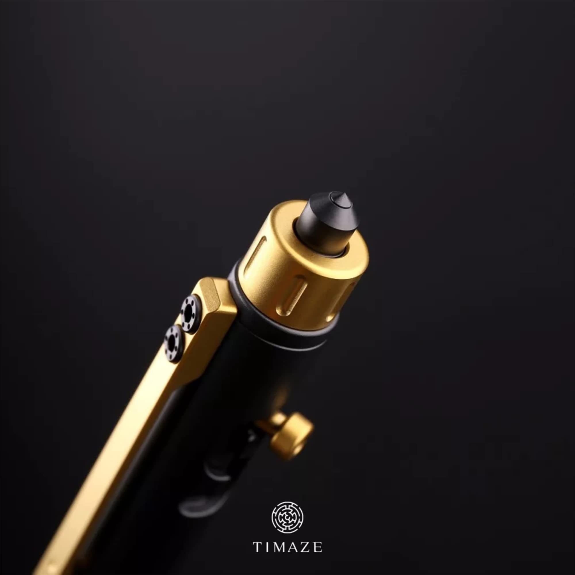 Premium Titanium Bolt-Action Pen with Tungsten Glass Breaker - 5.5 Inch Black & Gold Tactical Writing Instrument - Perfect for EDC, Survival Kits, Emergency Situations & Professional Use