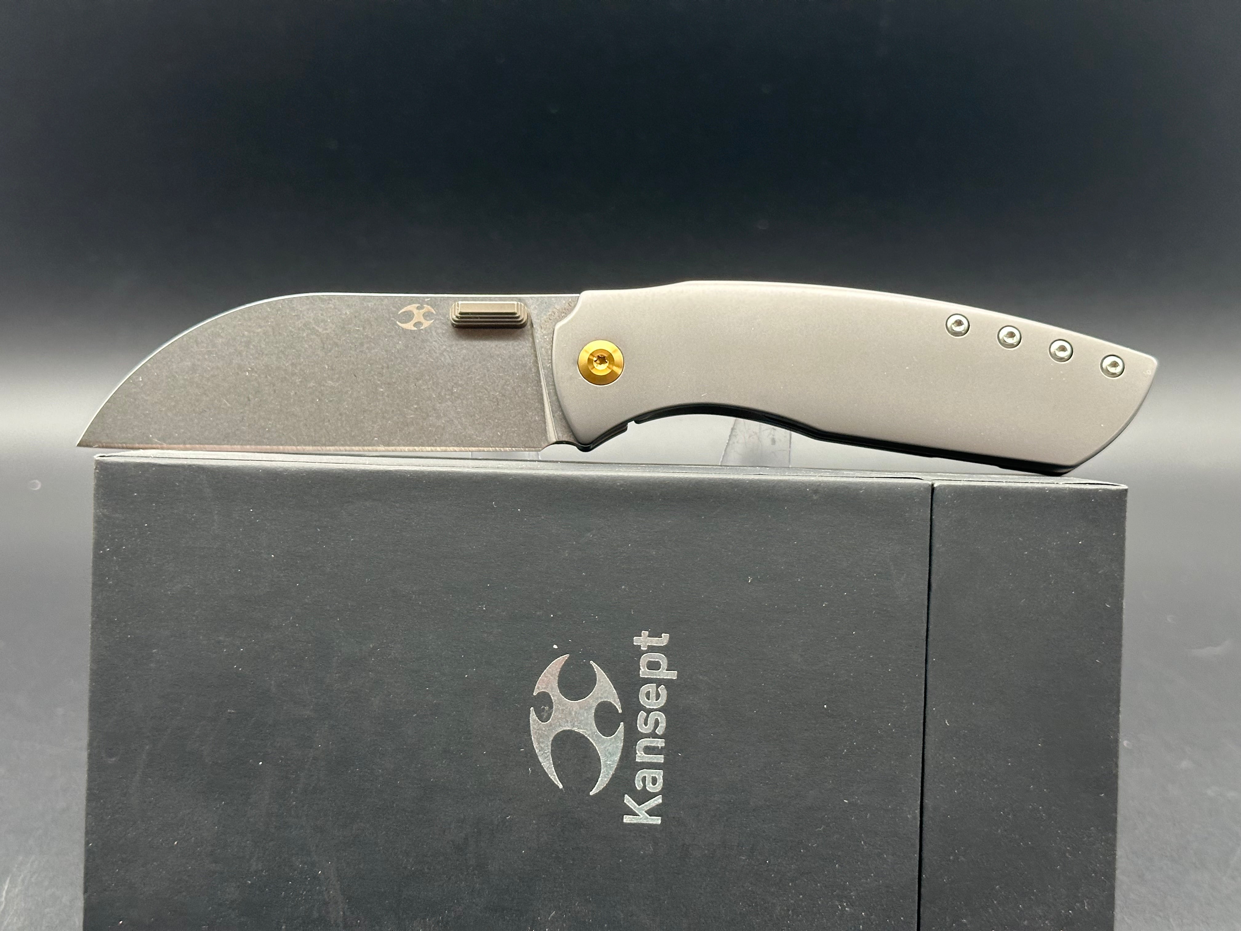 Premium Kansept Convict Titanium Folding Knife with S35VN Steel Blade - EDC, Outdoor, Survival & Tactical Use
