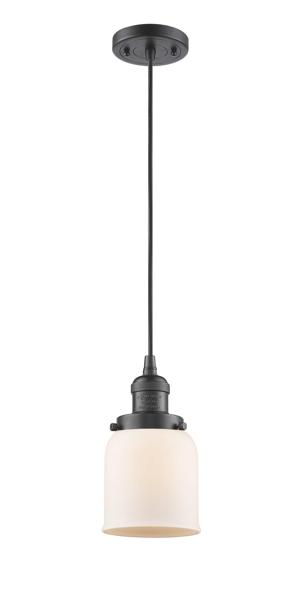 Innovations 201C-OB-G51 1-Light Mini Pendant Light Fixture in Oil Rubbed Bronze Finish - Perfect for Kitchen Island, Dining Room, or Entryway Lighting