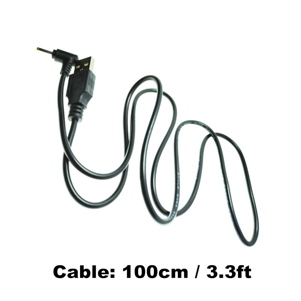 3 Pack USB to DC 2.5x0.7mm Power Cable (3.3ft/1m) - Compatible with LED Strips, Security Cameras & Small Electronics Charging