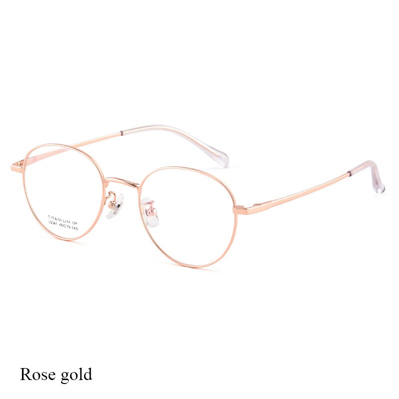 Bclear Unisex Full Rim Round Titanium Eyeglasses LB5341 - Lightweight & Durable Frame for Men & Women - Perfect for Reading, Work & Everyday Use