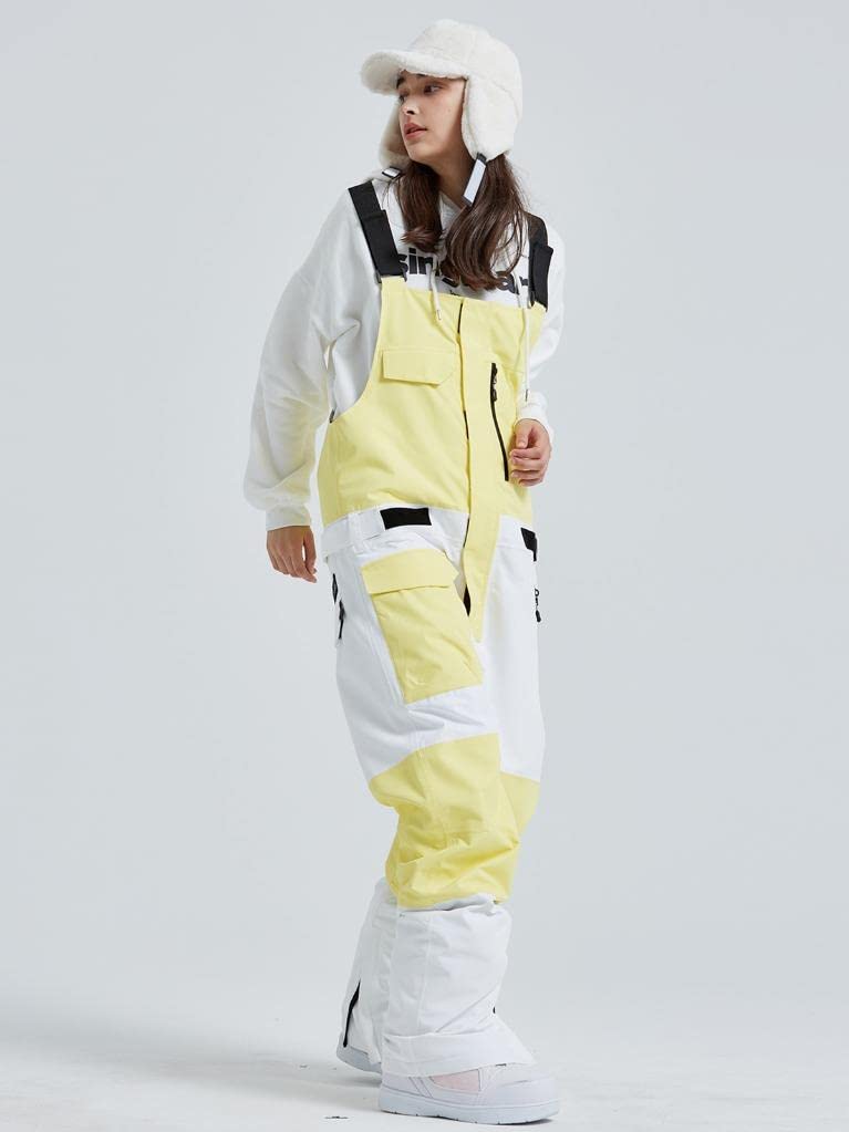 GS SNOWING Women's Waterproof Windproof Insulated Snow Bibs - Winter Ski Pants with Ripstop Fabric for Snowboarding & Outdoor Activities | Perfect for Skiing, Snowboarding & Cold Weather Adventures