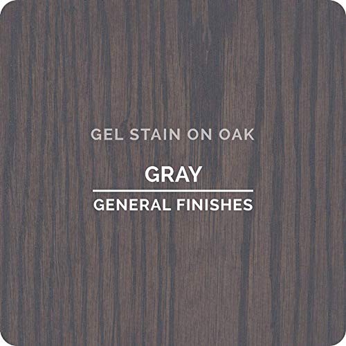 General Finishes Oil Based Gel Stain - 1 Gallon, Gray - Premium Wood Stain for Furniture, Cabinets & DIY Projects - Ideal for Indoor & Outdoor Use