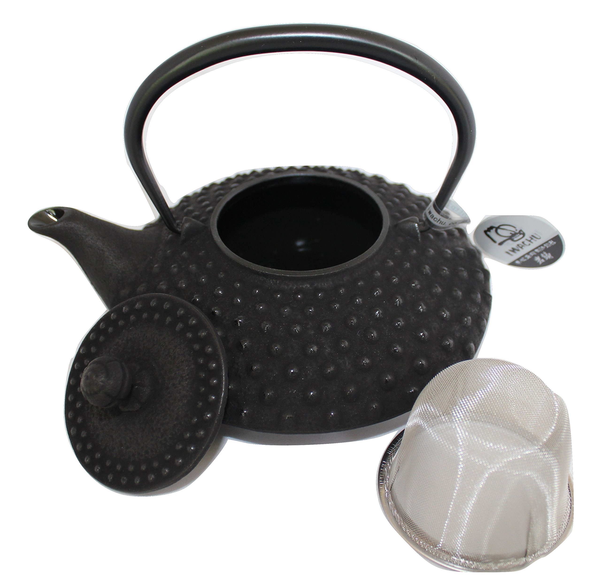 Premium Iwachu Japanese Cast Iron Teapot - Medium Size, Black Hailstone Pattern for Authentic Matcha & Loose Leaf Tea Brewing | Perfect Gift for Tea Lovers & Home Decor