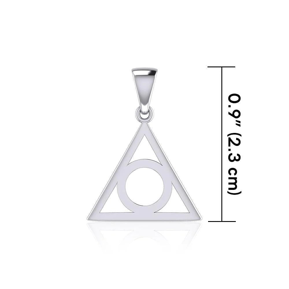 Small Triangle AA Recovery Silver Pendant TP283 - Elegant Spiritual Jewelry for Healing & Meditation | Perfect for Yoga, Reiki & Energy Work