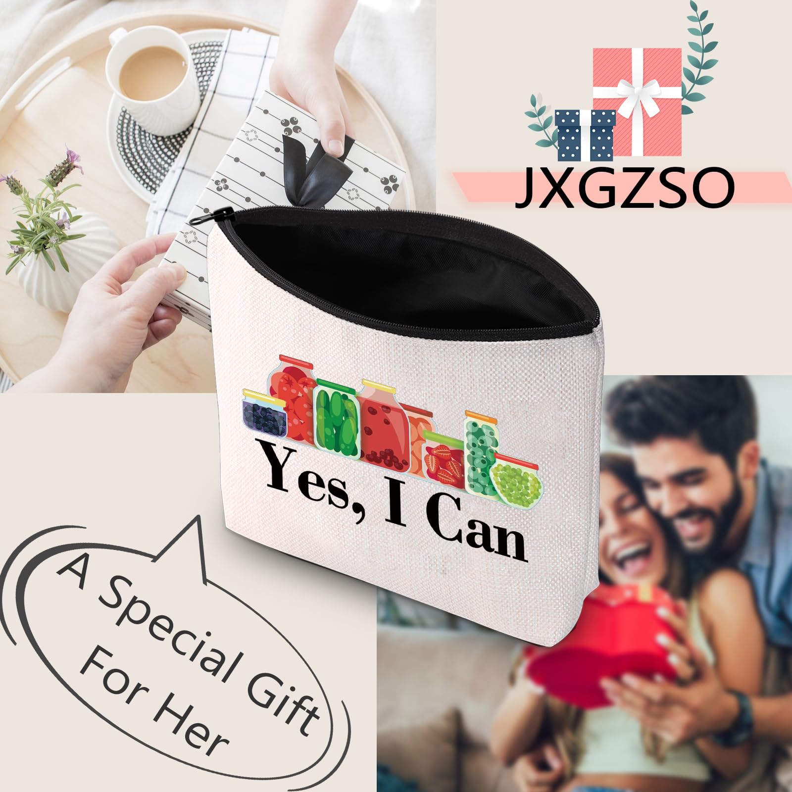 JXGZSO Funny 'Yes I Can' Food Storage Jars - Airtight Canning Containers for Kitchen, Pantry & Gifts - Perfect for Preserves, Pickles & Dry Food Organization