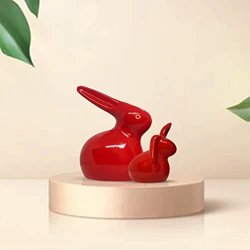 Rabbit Couple - Solid Red