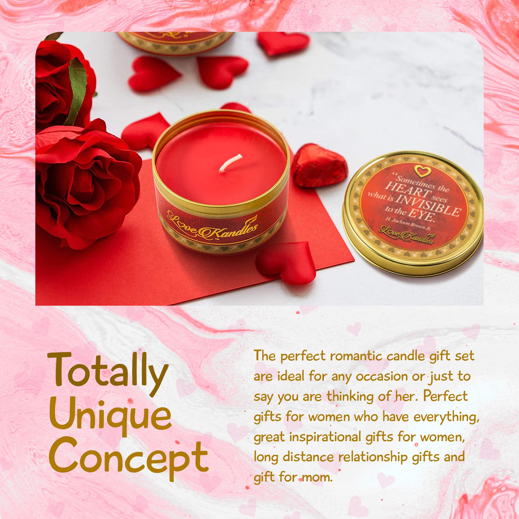 Love Kandles - Aromatherapy Candle Gift Set for Women, Relaxing Scented Candles for Bath & Tub, Stress Relief & Home Spa | Perfect for Meditation, Yoga, Romantic Nights & Self-Care Gifts