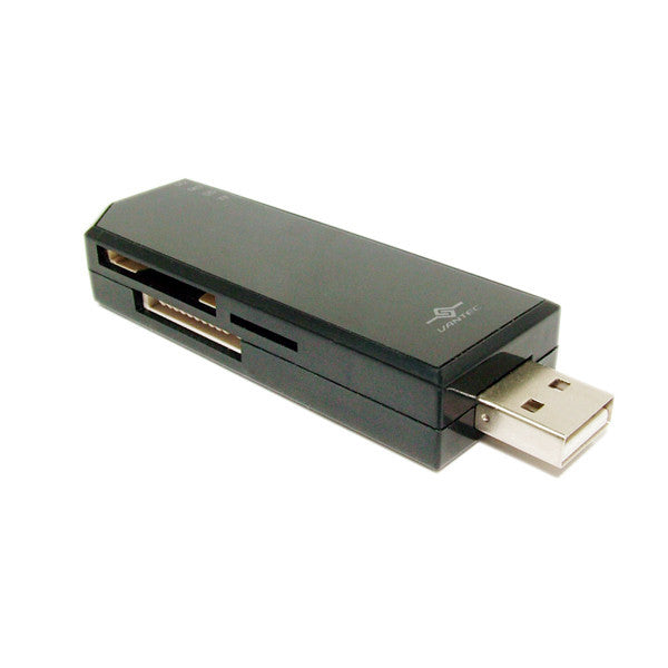 Vantec Compact High-Speed USB 2.0 19-in-1 External Memory Card Reader Writer for SD/CF/Micro SD - UGT-CR925-BK - Perfect for Photographers, Videographers & Data Transfer