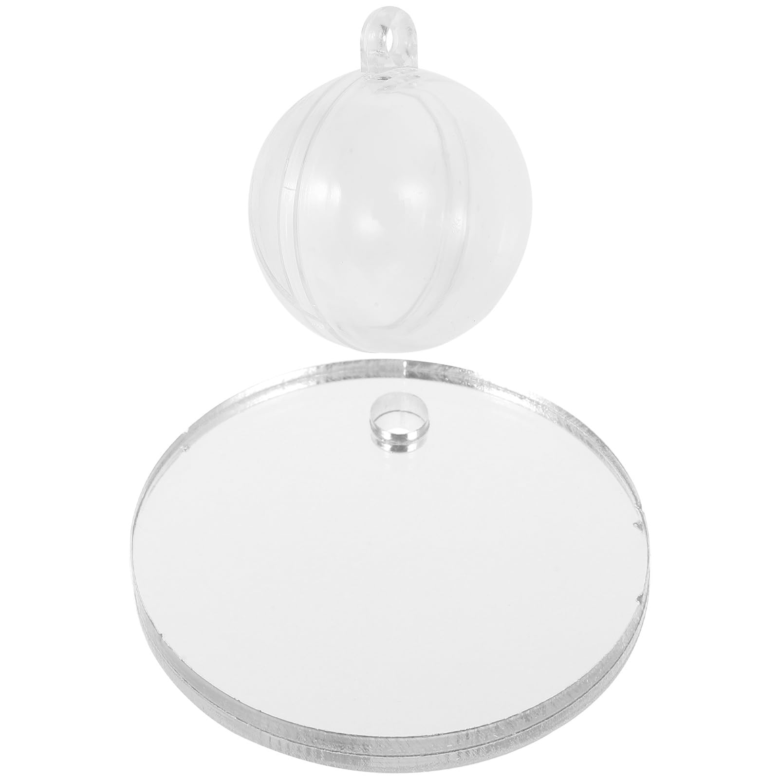 POPETPOP Betta Exercise Mirror - Double Sided Circle Fish Tank Accessory with Floating Ball for Aquarium Fish (5CM) - Stimulate Betta Fish Activity & Reduce Stress