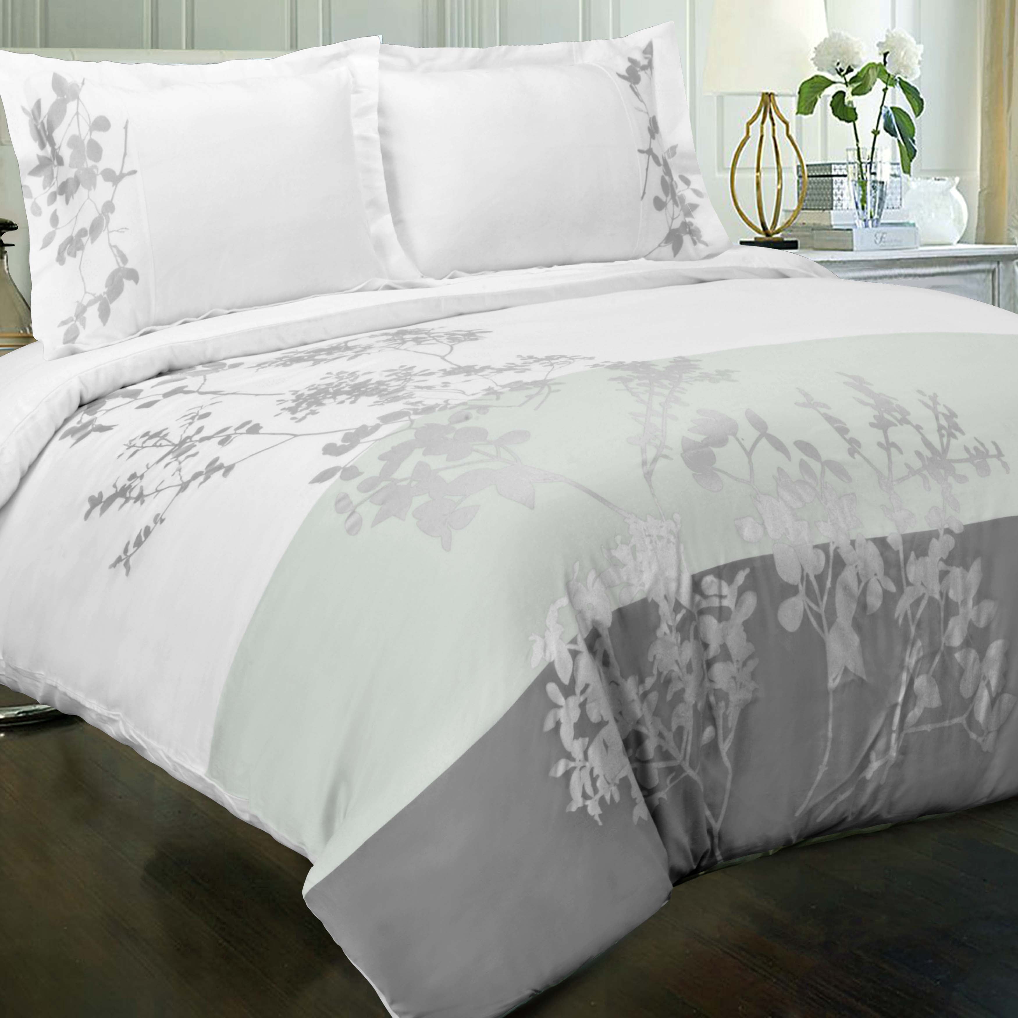 Premium Sydney Cotton Floral Duvet Cover Set - Soft Queen Size Bedding with Matching Pillowcases - Perfect for Master Bedroom, Guest Room & Cozy Home Decor