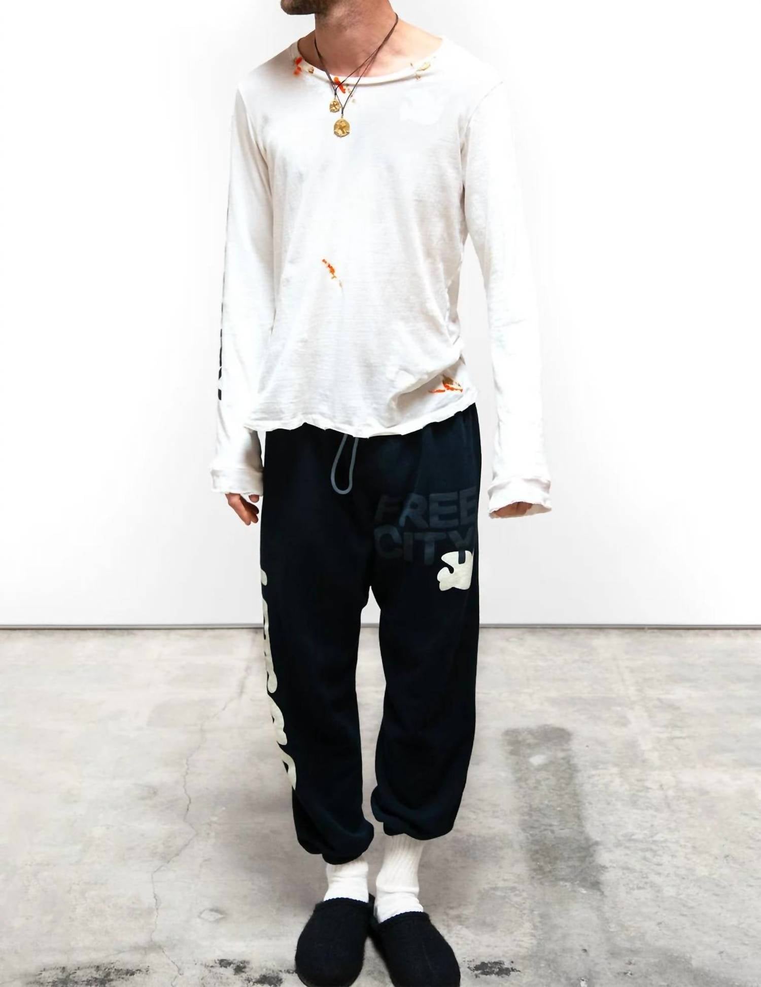 Vintage Long Sleeve T-Shirt for Artists - White Cotton Retro Graphic Tee - Perfect for Painting, Creative Work & Casual Wear