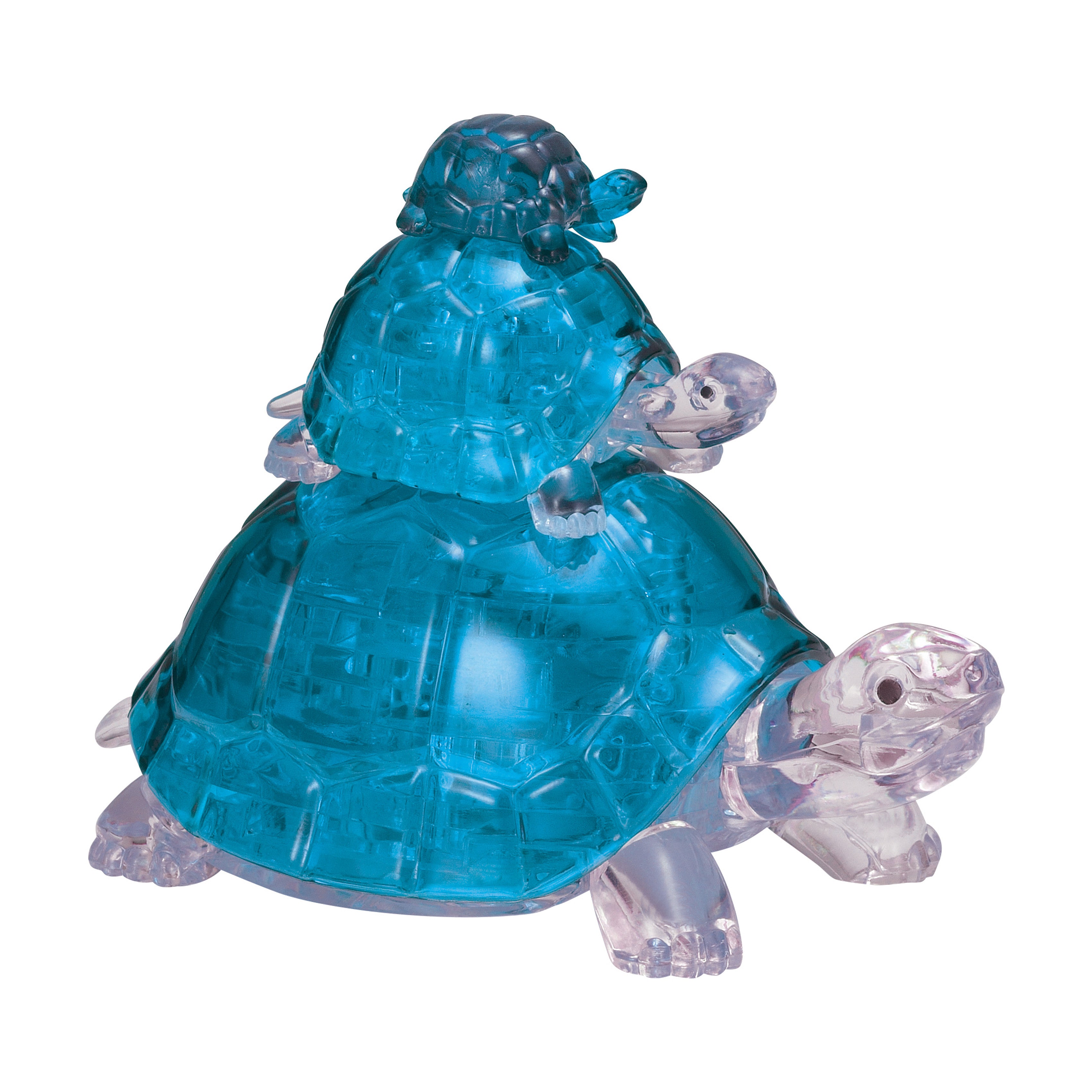 3D Crystal Puzzle Tranquil Turtles Assembly Kit - 37 Piece Blue Ocean Turtle Brain Teaser for Adults & Teens - Perfect for Stress Relief, Home Decor & Gift Giving