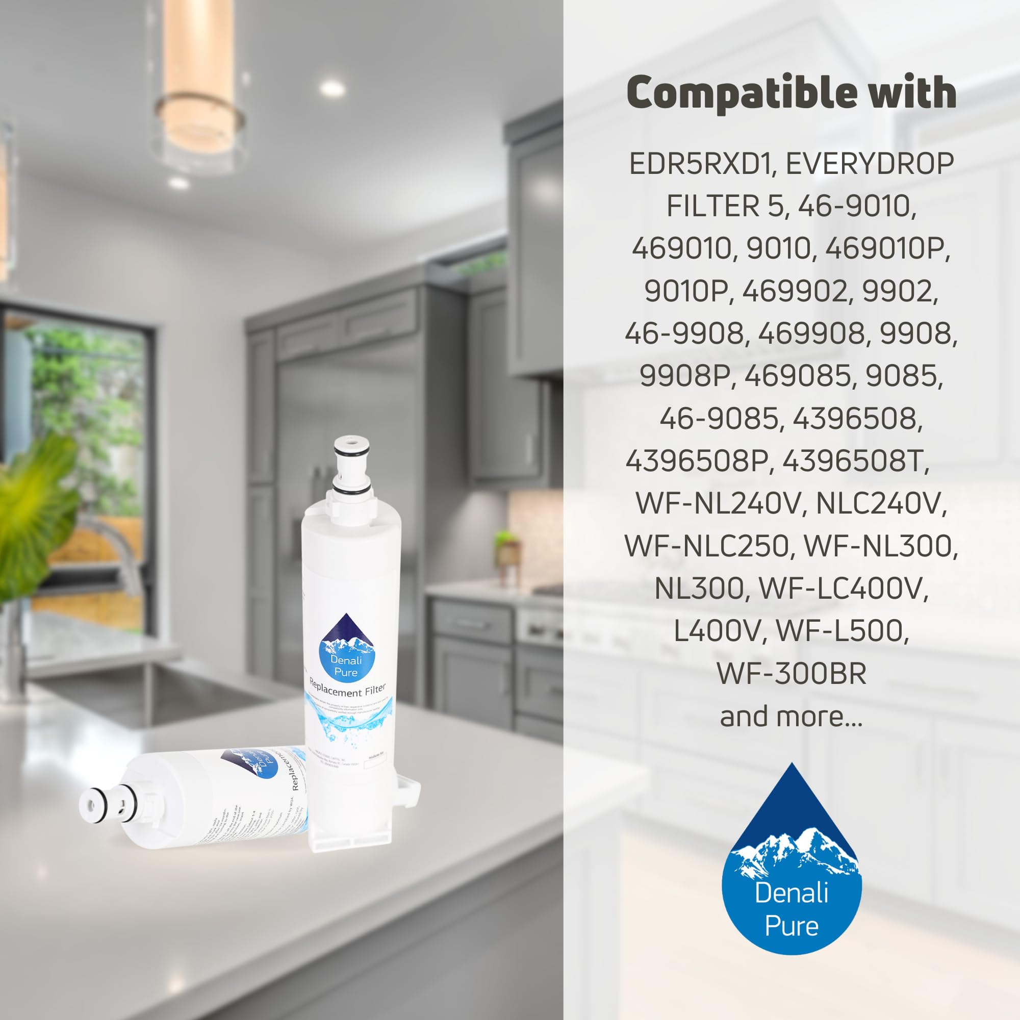 Whirlpool ID5HHEXWS03 Refrigerator Water Filter Replacement - Compatible with Whirlpool 4396508 & 4396510 - Pure Drinking Water for Home, Office, and RV Use