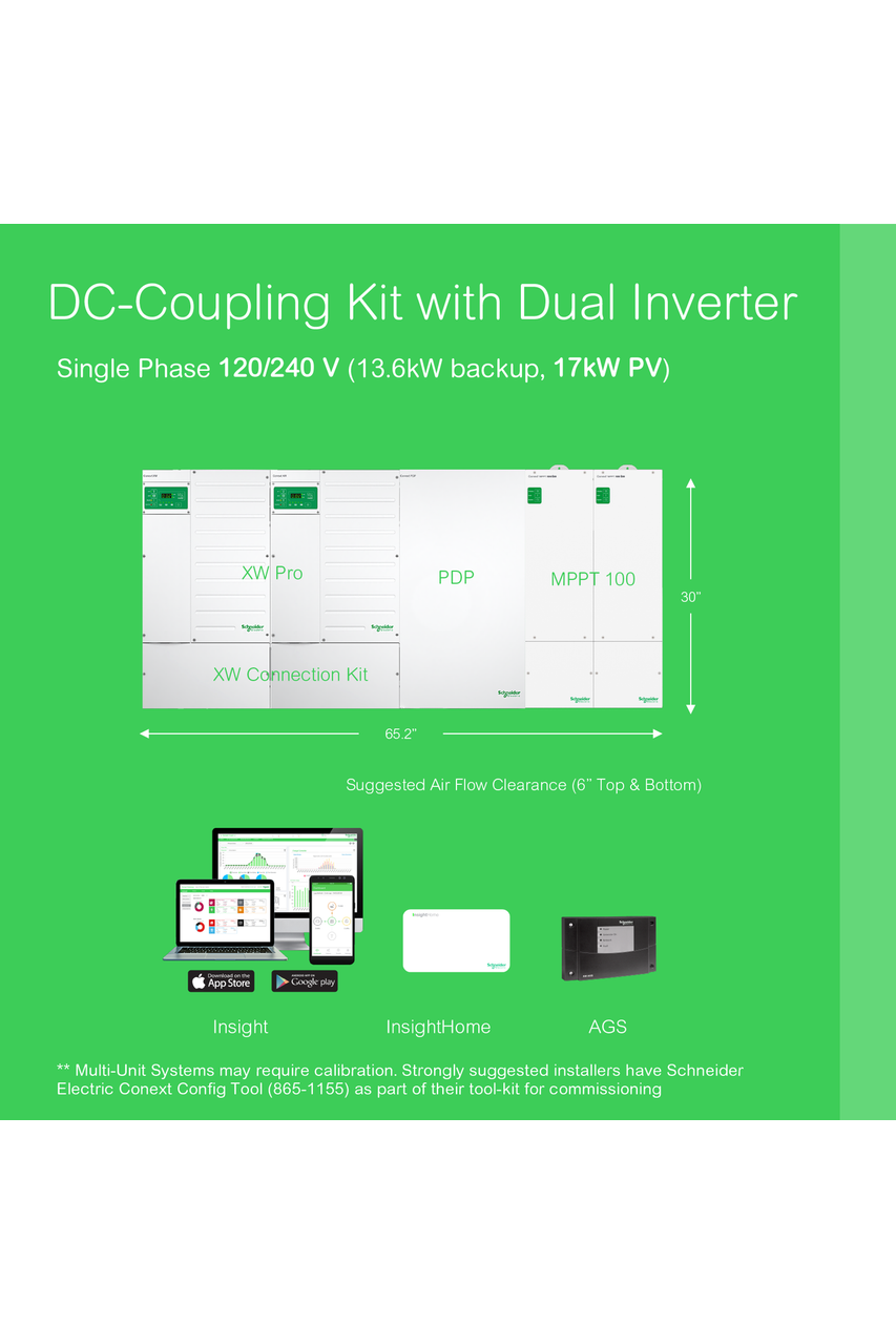 Complete Hybrid Solar Kit - Schneider Dual XW Pro 13.6kW 120/240V Output with 30.72kWh EG4 LL (V2) Batteries & 12,710W Solar Panels | Off-Grid Power Solution for Homes, Cabins & Emergency Backup
