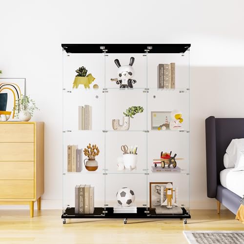 Black 2 Doors 4 Shelves Extra Large