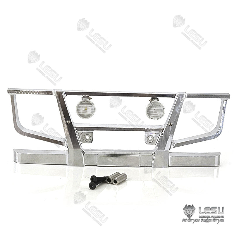 LESU RC Model Parts Metal Front Bumper for 1:14 Scale TAMIIYA FH16 RC Tractor Truck - Heavy Duty Upgrade Accessory for Radio Control Vehicles - Perfect for Off-Road Racing and Truck Simulation Scenes